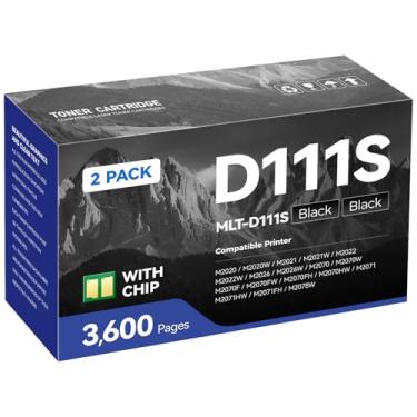 Imagem de MLT-D111S Cartucho de toner preto pacote com 2 unidades de alto rendimento compatível com Samsung MLT-D111S 111S MLT111S D111S para Samsung Xpress M2020W M2070FW M2070W M2020 M2024W M2074FW M2070F