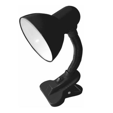 Imagem de Luminária Garra Abajur De Mesa Presilha Articulada Preto