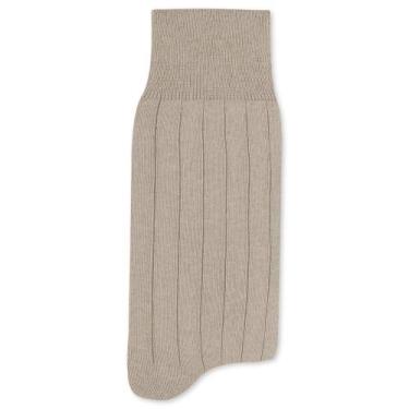 Imagem de Meia Cano Longo Mash Masculina Canelada Casual, Caqui