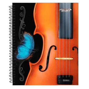 Imagem de Caderno Espiral De Música Universitário Capa Dura 64 Folhas 1 Matéria Tamoio Estampa 1