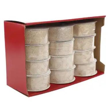 Imagem de Fita Decorativa com Glitter 3,8x457cm Cru Ouro - 1073770 - CROMUS