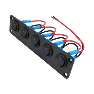 Imagem de Painel De Interruptor Joystick À Prova d'Água Azul 20A 3-Pinos 12V Par