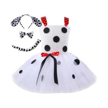 Imagem de Vestido Tutu De Cachorro Dálmata Para Meninas Bebês, Fantasia De Hallo
