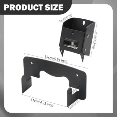 Imagem de Bothyi Suporte para carrinho de mão, gancho de parede organizador para carrinhos, suporte para carrinhos para oficina, casa, jardim, garagem, galpão.