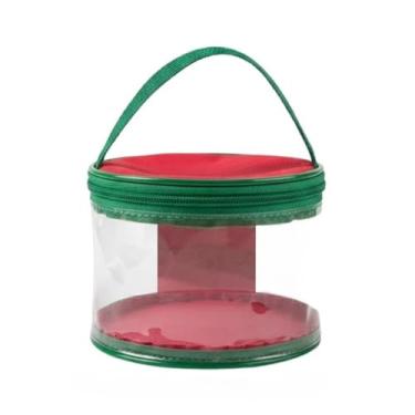 Imagem de Bolsa Organizadora para Guirlanda de Natal com Visor Transparente cesto para arvore de natal bolsa para guardar arvore de natal(Bolsa para Pisca-Pisca (14cm))
