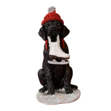Imagem de Generic Estatueta de Cachorro de Natal, Enfeite de Animal Fofo, Decoração de Mesa, Presente Decorativo de Natal em Resina Criativa, Marrom