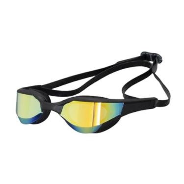 Imagem de KiBcsLic Óculos de Natação Portáteis, Confortáveis, com Visão Clara e À Prova de Vazamentos, Ideais para Mergulho com Snorkel e Piscina, Preto