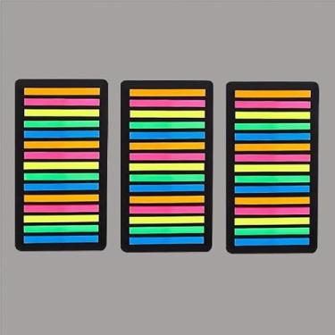 Imagem de Pacote com 3 adesivos ultrafinos para leitura de marcas e mensagens de escritório, notas adesivas transparentes PET, 900 no total