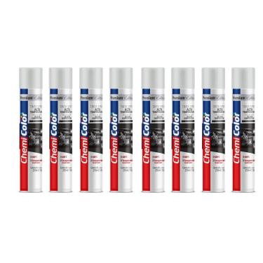 Imagem de Kit 8 Tinta Chemicolor 250Ml Alta Temperatura Branco Fosco