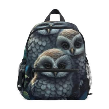 Imagem de GAIGEO Cute Owls Bird Print Backpack for Kids with Whistle, Adjustable Chest Strap, Baby Girl Backpack Lightweight & Compact for Ages 3-8