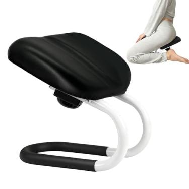 Imagem de Suttqke Cadeira de meditação de altura ajustável – banquinho portátil de metal com almofada antiderrapante para ioga e oração em casa