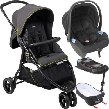Imagem de Carrinho Moises Bebe Conforto Base ISOFIX Burigotto CR3 Neon