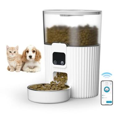 Imagem de ZJchao Alimentador Automático para Gatos Alimentador Inteligente para Animais de Estimação Com Câmera 3,5L Dispensação Cronometrada de Grande Capacidade WiFi Habilitado para Gatos e Cães (APLICATIVA)