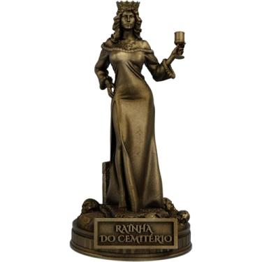 Imagem de Estátua Pombagira Rainha do Cemitério Imagem Umbanda Candomblé (Cor Ouro Velho)