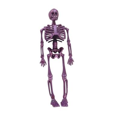 Imagem de Kuntesetty Estátua de Esqueleto Miniatura para Decoração de Halloween, Adereços Fotográficos, Brinquedo Divertido de Osso para Sala de Estar E Decoração de Casa, Roxo, Tamanho real