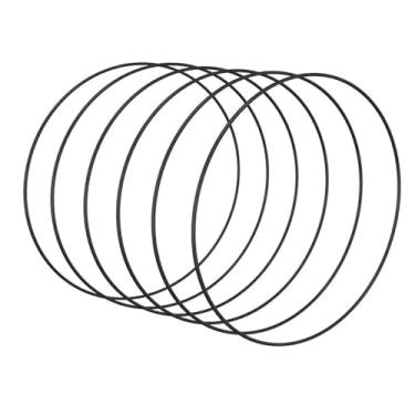 Imagem de 3 peças de argolas de guirlanda floral de metal preto e anéis de artesanato de apanhador de sonhos para pendurar na parede DIY, decorações de casamento, macramê e suprimentos de arte para casa