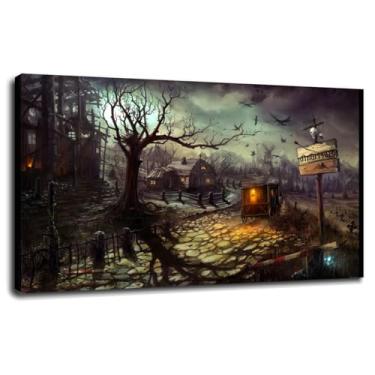 Imagem de Impressões artísticas em tela arte pôster escuro arte de parede para casa 1 peça decorações com moldura 33.0 cmx20.3 cm