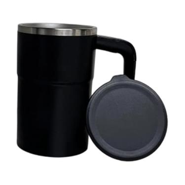 Imagem de Ｂｅｓｇａ Caneca de café com misturador automático, versátil, com tampa, recarregável, 380ml, ideal para chocolate quente, café e escritório, Preto