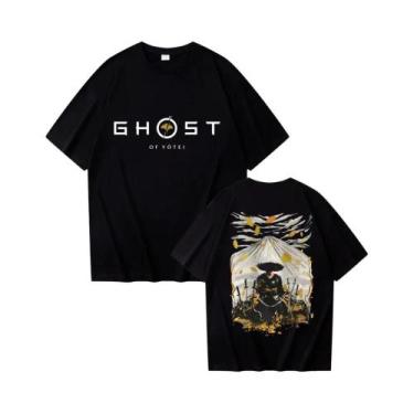 Imagem de Camiseta Masculina E Feminina De Algodão Com Estampa Fantasma De Yotei