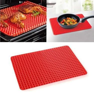 Imagem de Tapete de silicone em forma de pirâmide, tapete para churrasco, tapete de cozimento de silicone, tapete de panela, tapete de isolamento térmico