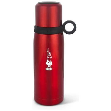 Imagem de Garrafa Térmica 500 mL com Isolamento a Vácuo, Fria 24H e Quente 12H, Bialetti, Vermelha