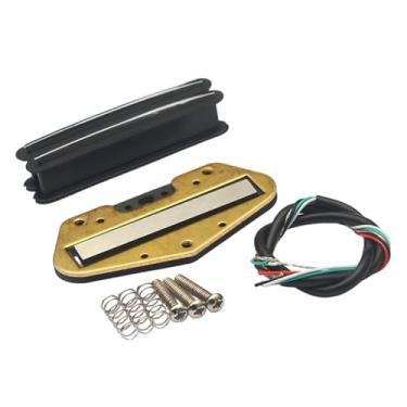 Imagem de Dynwave Captador Mini Humbucker para Guitarra Elétrica, Compacto e Fácil de Instalar, Acessórios de Substituição Resistentes, Trilho Duplo e Alto Potência, Preto