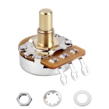 Imagem de Banworks Potenciômetro de latão B500K M8 Rosca métrica de tamanho completo Potenciômetro de guitarra elétrica cônica linear para Epiphone Les Paul LP/SG Squier Strat/Tele 1 peça JT/XNQ-19