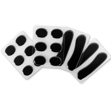 Imagem de EASTROCK 16 almofadas de gel para amortecedores de tambor, 2 peças redondas e 2 almofadas de gel de silicone preto, silenciadores de tambor para caixa, controle de tom de prato de tambor e ressonância