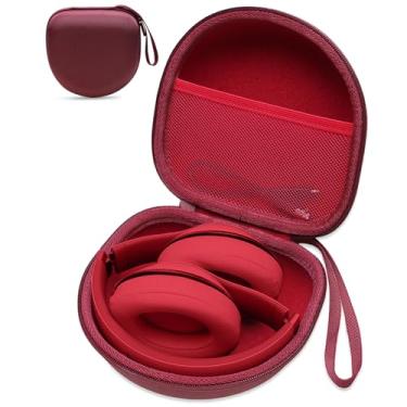 Imagem de Capa de fone de ouvido compatível com fones de ouvido BERIBES/TOZO/KVIDIO/Beats/Soundcore Anker/JBL com cancelamento de ruído, vermelho vinho