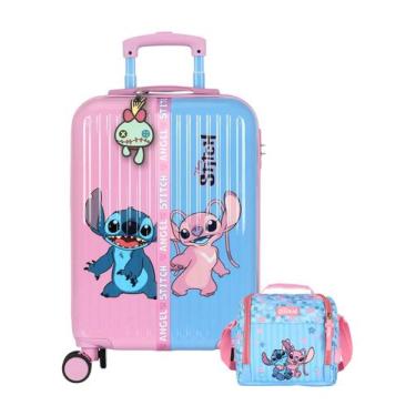 Imagem de Kit Lilo Stitch Mala Viagem Escolar + Lancheira Térmica - Luxcel