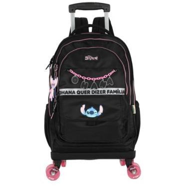 Imagem de Mochila Escolar 4 Rodas e Costas Lilo Stitch Luxo MC50082 - Luxcel, pr