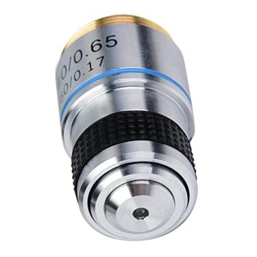 Imagem de Luqeeg Lente Objetiva Acromática 40X de Alto Contraste para Microscópio Biológico Comprimento do Tubo de 160mm, para Pesquisadores de Laboratório Liga de Alumínio/preto/1 Peça