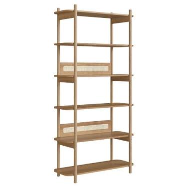 Imagem de Estante 180 Cm 6 Prateleiras Pes Madeira Oslo 27965 Hanover Artesano H
