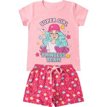 Imagem de Conjunto Infantil Menina Básico Curto Select Rosa, 6, Rosa