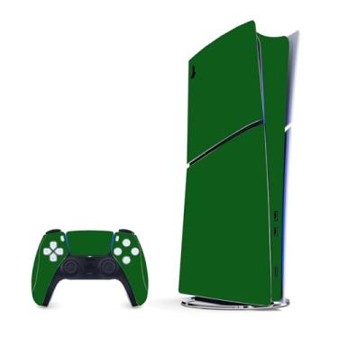 Imagem de Skin Wrap Compatible with PS5 Slim Digital, Full Set Vinyl Decal Protective Sticker Cover for Game Console & Controller (Green)