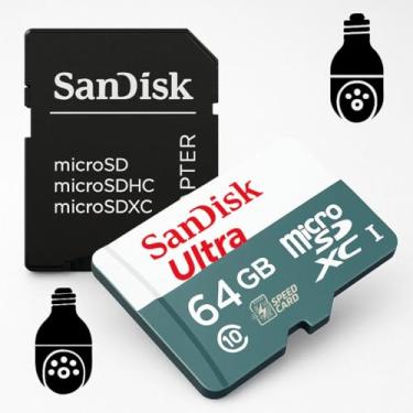 Imagem de Cartão De Memória Micro Sd 64GB/128GB/256GB Classe 10 Ultra - Câmeras de Segurança. (128, GB)