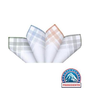 Imagem de Lenços Presidente 803 Contém 3 Unidades - 100% algodão-Masculino