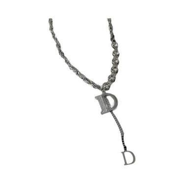 Imagem de Colar Feminino Longo Com Pingente De Letra D Em Zircônia, Joia Da Moda