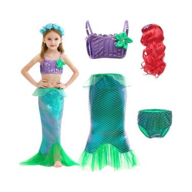 Imagem de Fantasia De Princesa Ariel Para Meninas, Vestido De Cosplay Para Festa