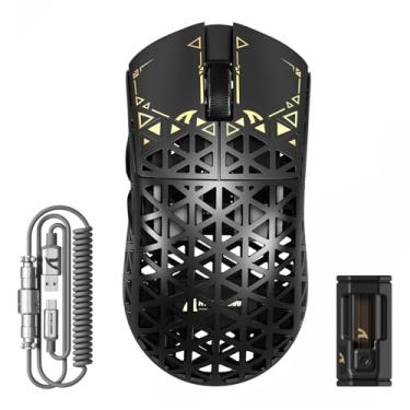 Imagem de Mouse Gamer com Fio ATTACK SHARK R5 ULTRA 8K com Fibra de Carbono, Sensor PAW3950MAX 42K DPI, Super Leve e Ergonômico (49g), Switches de 70M e Driver Online para Jogos em Windows/Mac/PC, Preto