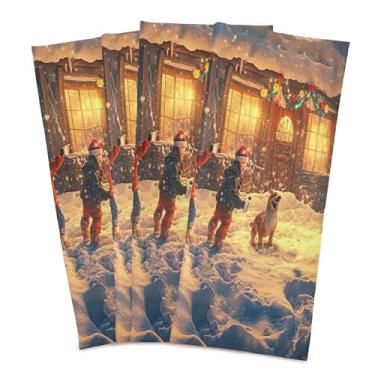 Imagem de xigua Conjunto de 6 panos de prato de cozinha cobertos de neve, toalhas de cozinha macias e altamente absorventes de secagem rápida para limpeza de pratos e limpeza manual, 71 x 45 cm