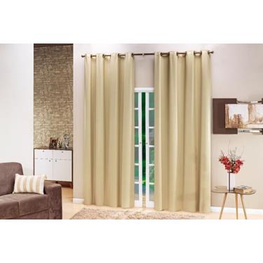 Imagem de Cortina Blackout PVC Lisa 2,80x3,00 Filomena - Palha