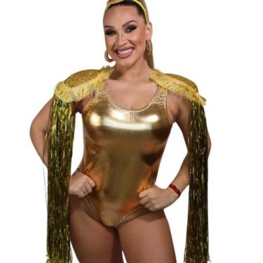 Imagem de Ombreira De Carnaval Par Franjas Metalizada Festa Fantasia - Brasil Fl