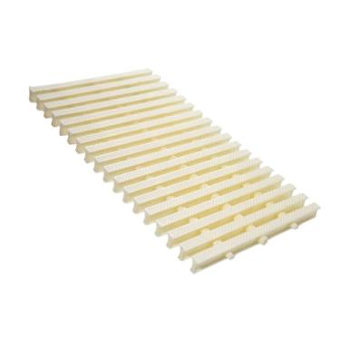 Imagem de Grade flexível de drenagem de piscina, capa de calha emendável, grade de padrão de losango para passarelas e cercas de quintal, 4 peças (20 x 100 cm) - solução durável e versátil