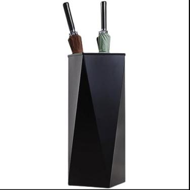 Imagem de Suporte de guarda-chuva, porta-guarda-chuva, balde para entrada, suporte de guarda-chuva de metal, suportes de guarda-chuva de design moderno, com ganchos para armazenamento fácil para guarda-chuva