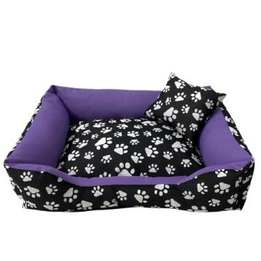 Imagem de cama pet caminha cachorro medio 60 X50 ziper removivel siliconizada fundo impermeavdel (PATINHA ROXA)