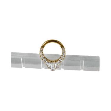 Imagem de Anel De Titânio 16G Para Septo Com Zircônia, Brincos Para Daith E Héli