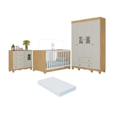 Imagem de Quarto De Bebê Completo C-berço Americano 3x1 Colchão Ternura Multimóv