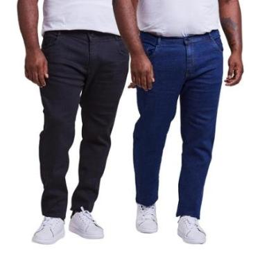 Imagem de Kit 2 Calça  Jeans Plus Masculina Skinny-Masculino