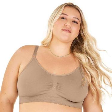 Imagem de Sutiã Basic Plus Comfort Duplo Alças Largas Reguláveis sem Costura Beg